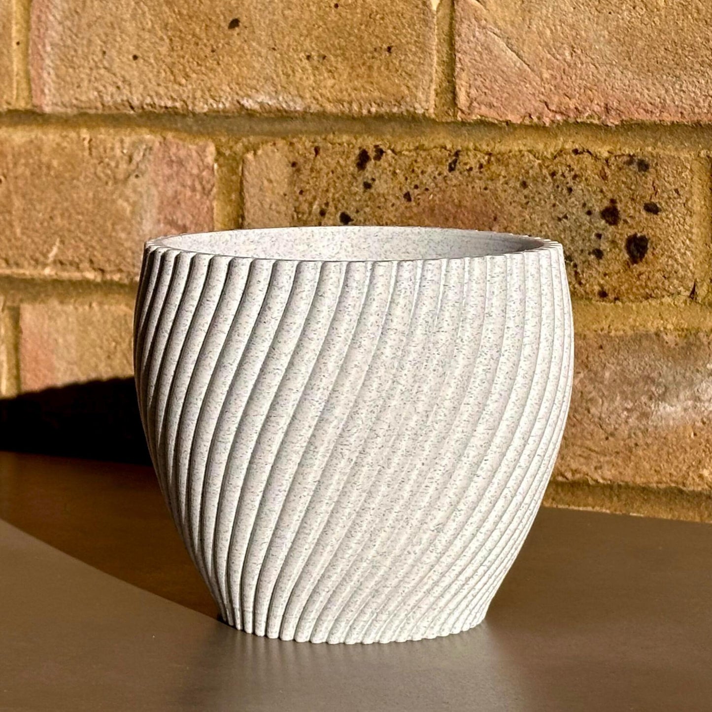 Ribbed Spiral Plant Pot