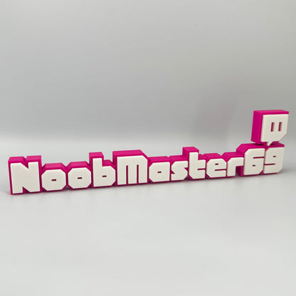 Ultimate Custom Twitch Nameplate | Personalised Streamer Desk Sign for Gamers