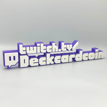 Ultimate Custom Twitch Nameplate | Personalised Streamer Desk Sign for Gamers