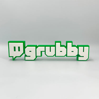 Ultimate Custom Twitch Nameplate | Personalised Streamer Desk Sign for Gamers