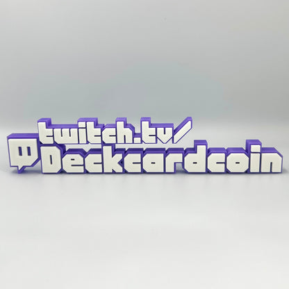 Ultimate Custom Twitch Nameplate | Personalised Streamer Desk Sign for Gamers