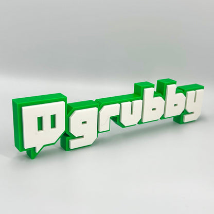 Ultimate Custom Twitch Nameplate | Personalised Streamer Desk Sign for Gamers