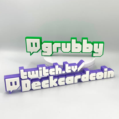 Ultimate Custom Twitch Nameplate | Personalised Streamer Desk Sign for Gamers