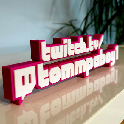 Ultimate Custom Twitch Nameplate | Personalised Streamer Desk Sign for Gamers