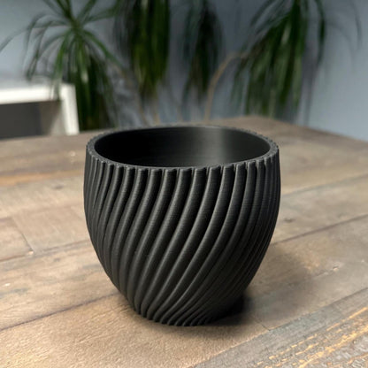Ribbed Spiral Plant Pot