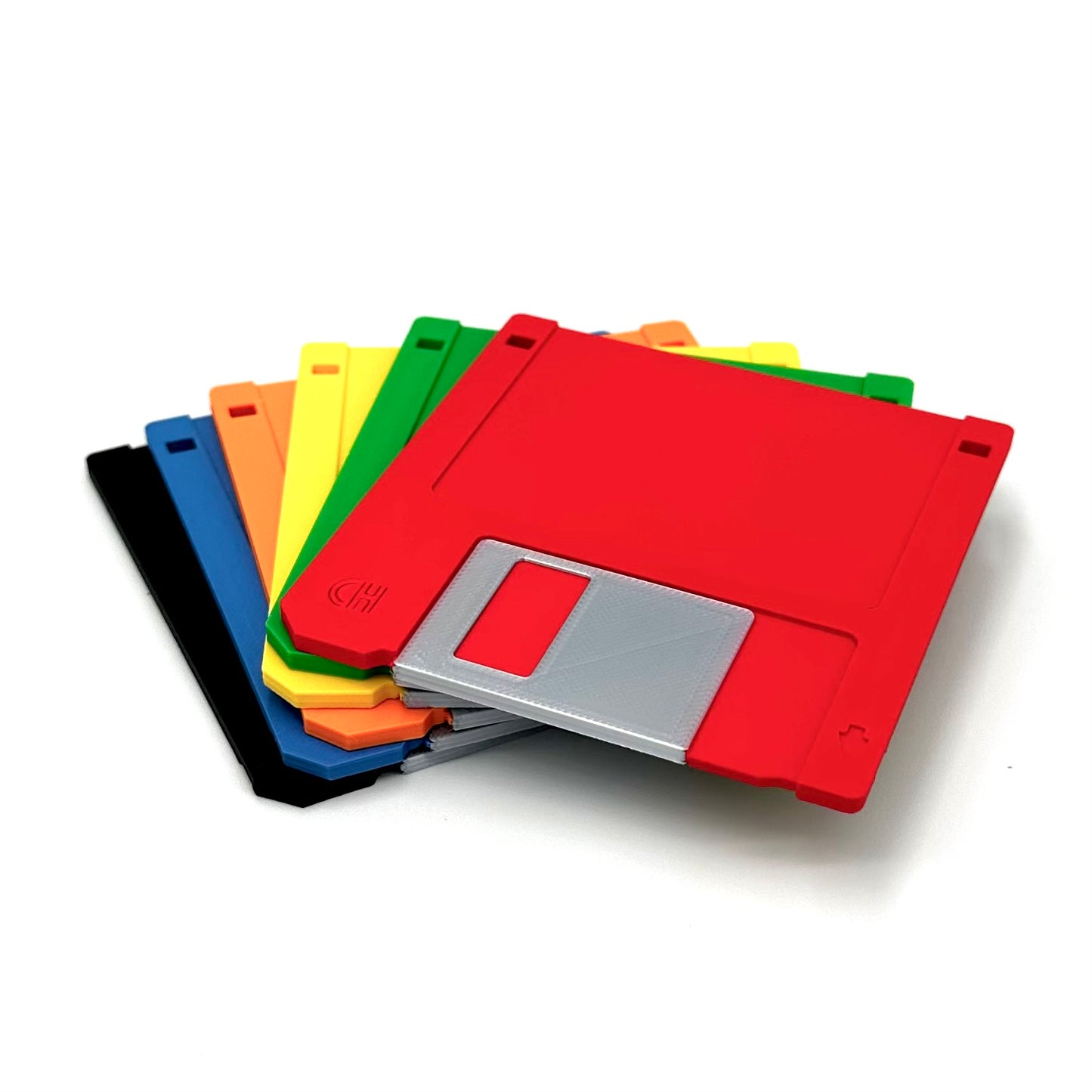 Retro Floppy Disk Coasters Set – 3D Printed, Life-Sized, Realistic or Flat top, Eco-Friendly PLA, Mixed Colours, Geeky Desk Decor, Nerdy Gift