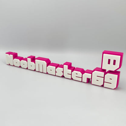 Ultimate Custom Twitch Nameplate | Personalised Streamer Desk Sign for Gamers