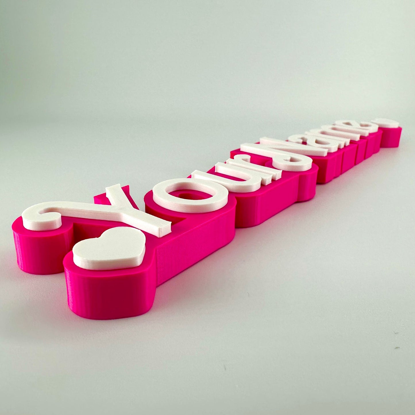 Custom Pink Doll-Princess Nameplate - White on Pink Name Sign