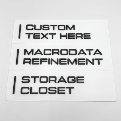 Corporate Dystopia-Inspired Office Wall Sign | Custom 3D Printed