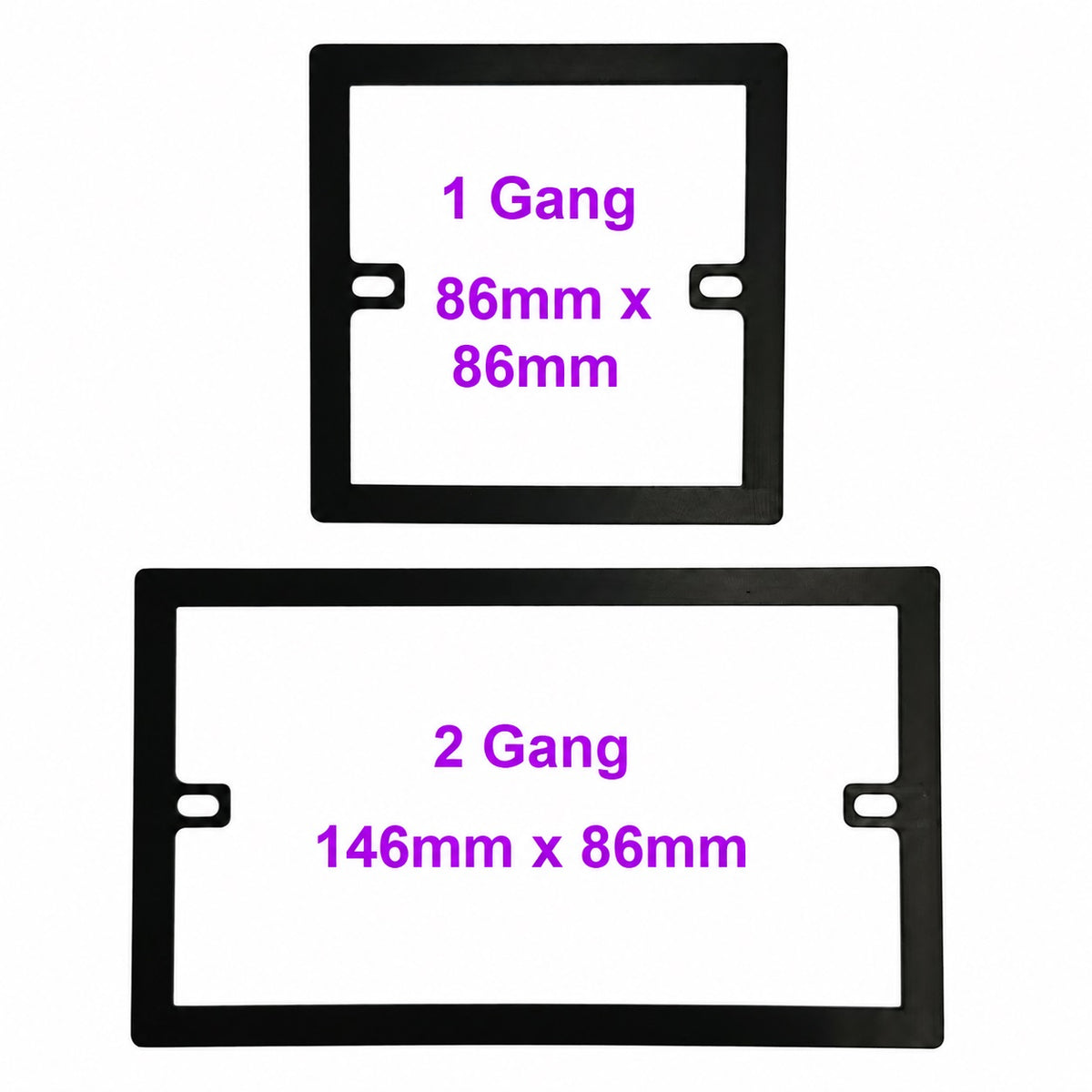 Light Switch & Plug Socket Spacer - 2mm to 30mm, Flame-Retardant ABS Plastic | Back Box Extension Plate & Slimline Faceplate Extender (UK Standard, Custom Sizes)