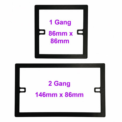 Light Switch & Plug Socket Spacer - 2mm to 30mm, Flame-Retardant ABS Plastic | Back Box Extension Plate & Slimline Faceplate Extender (UK Standard, Custom Sizes)