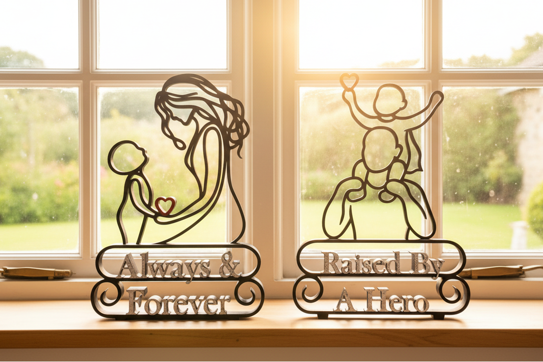 Line Art Sculptures with Readable Text