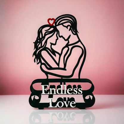 Couple Line Art Sculpture - Personalised Romantic Gift for Him & Her