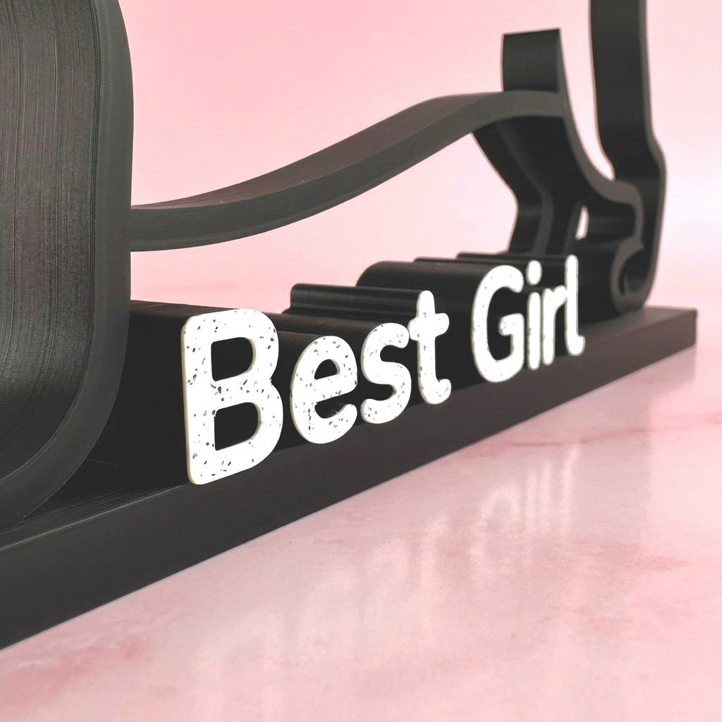 Custom Sausage Dog Line Art Sculpture - Personalised Dachshund Name Sign - Modern Dog Memorial Gift