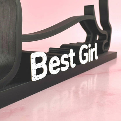 Custom Sausage Dog Line Art Sculpture - Personalised Dachshund Name Sign - Modern Dog Memorial Gift